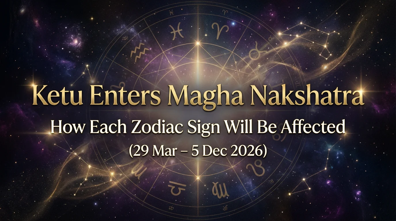 How Each Zodiac Sign Will Be Affected When Ketu Enters Magha Nakshatra (29 March – 5 December 2026)